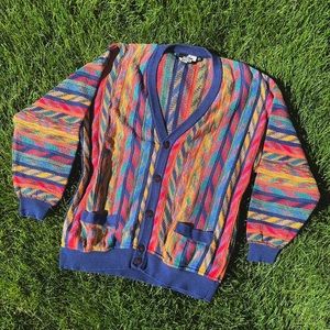 Vintage 1990’s Multicolor knit sweater cardigan